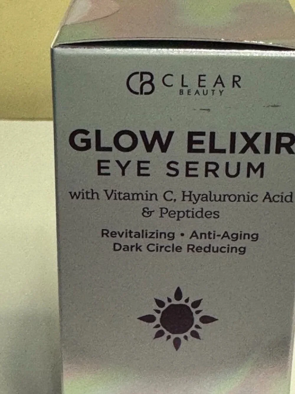 Glow Elixir Eye Serum With Vitamin C Hyaluronic Acid & Peptides 1 Oz Anti-Aging